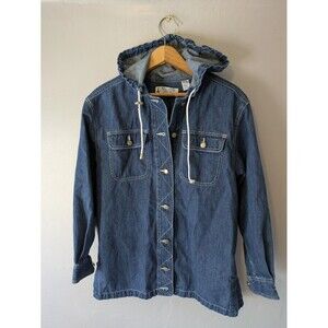 Vintage Marsh Landing Petites Blues Denim Jacket,jean jacket hoodie, 90s size PS
